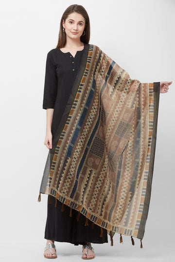 Traditional Ethnic Print Chanderi Silk Chanderi Silk Dupatta